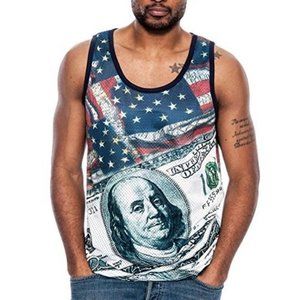 Men's True Rock Money Graphic Tank Top Jersey‎ Style All Over Print Shirt